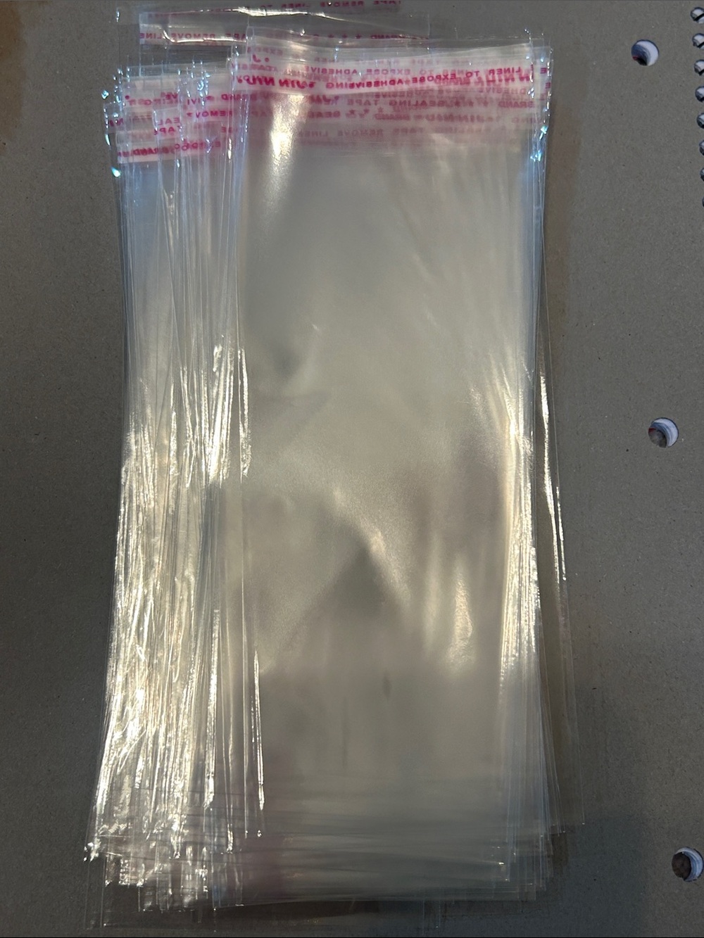 Clear packing bags 3x7 qty 100 - Transparent